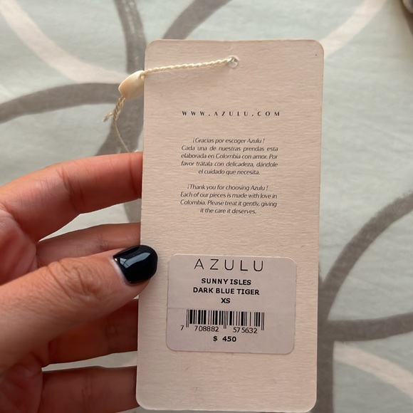 AZULU SUNNY ISLES DRESS DARK BLUE TIGER - Picture 6 of 7